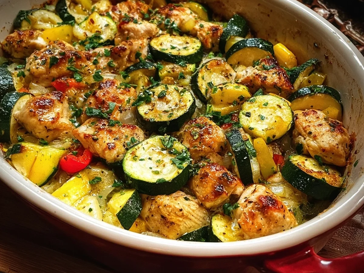 Easy Chicken Zucchini Bake: Healthy One-Dish Meal - Image 1