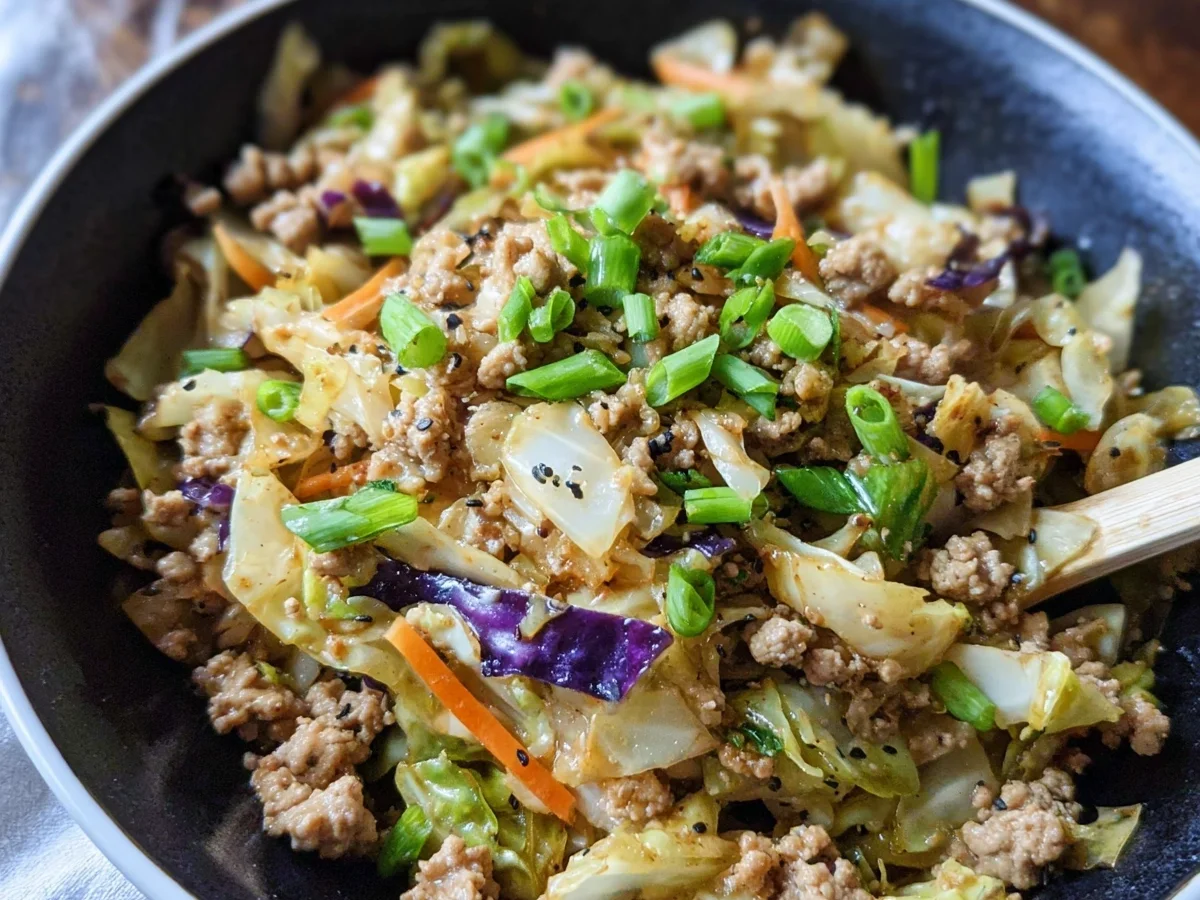 Easy Keto Egg Roll in a Bowl: Quick Asian Dinner - Image 1