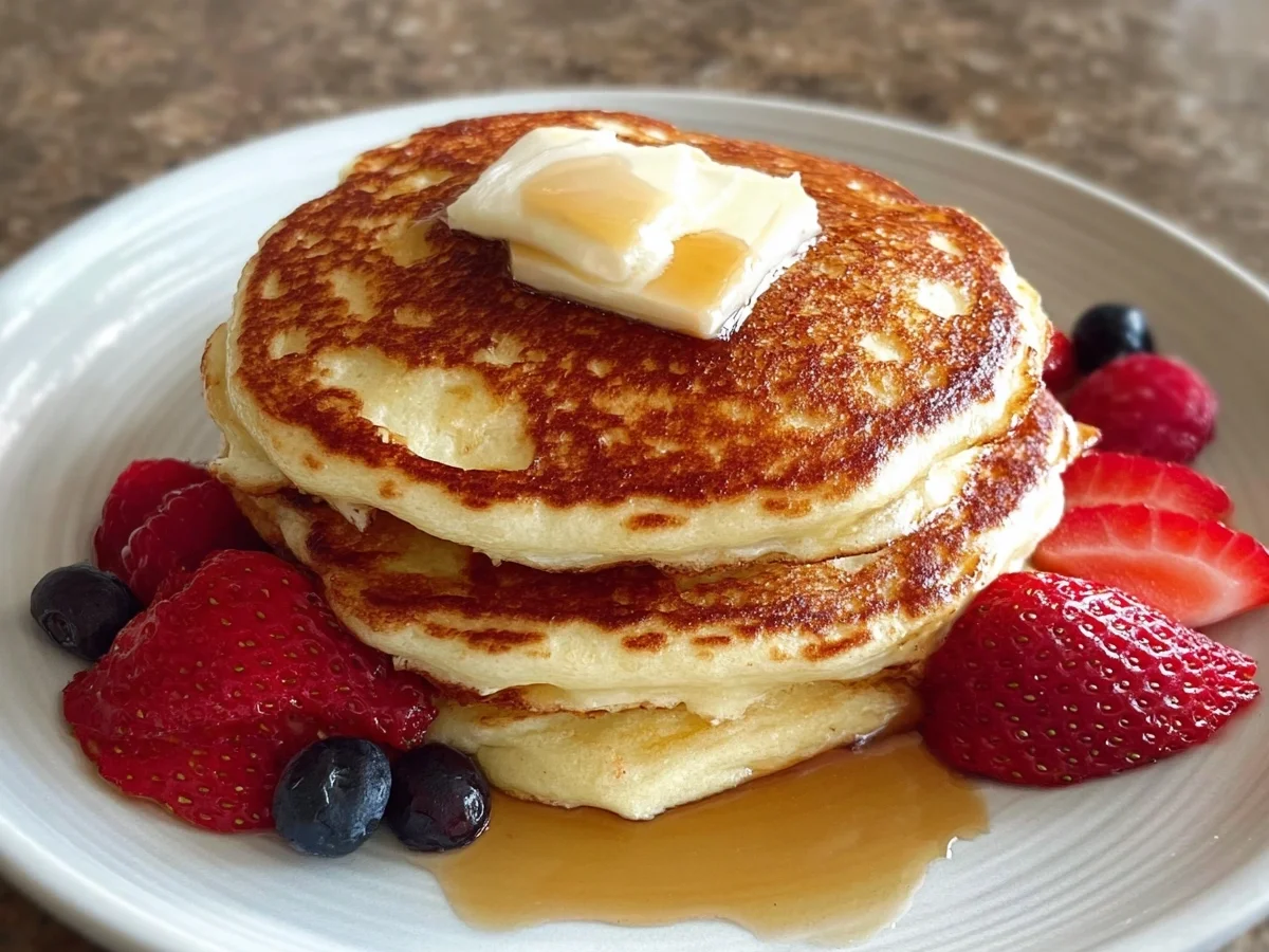 Fluffy High Protein Cottage Cheese Pancakes Recipe - Image 1