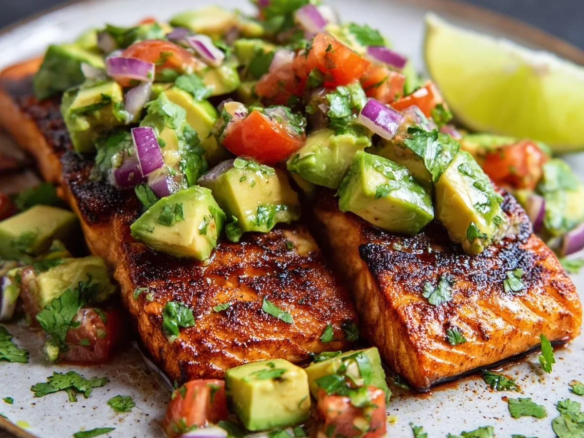 Grilled Salmon with Avocado Salsa: Low-Carb & Healthy - Image 2