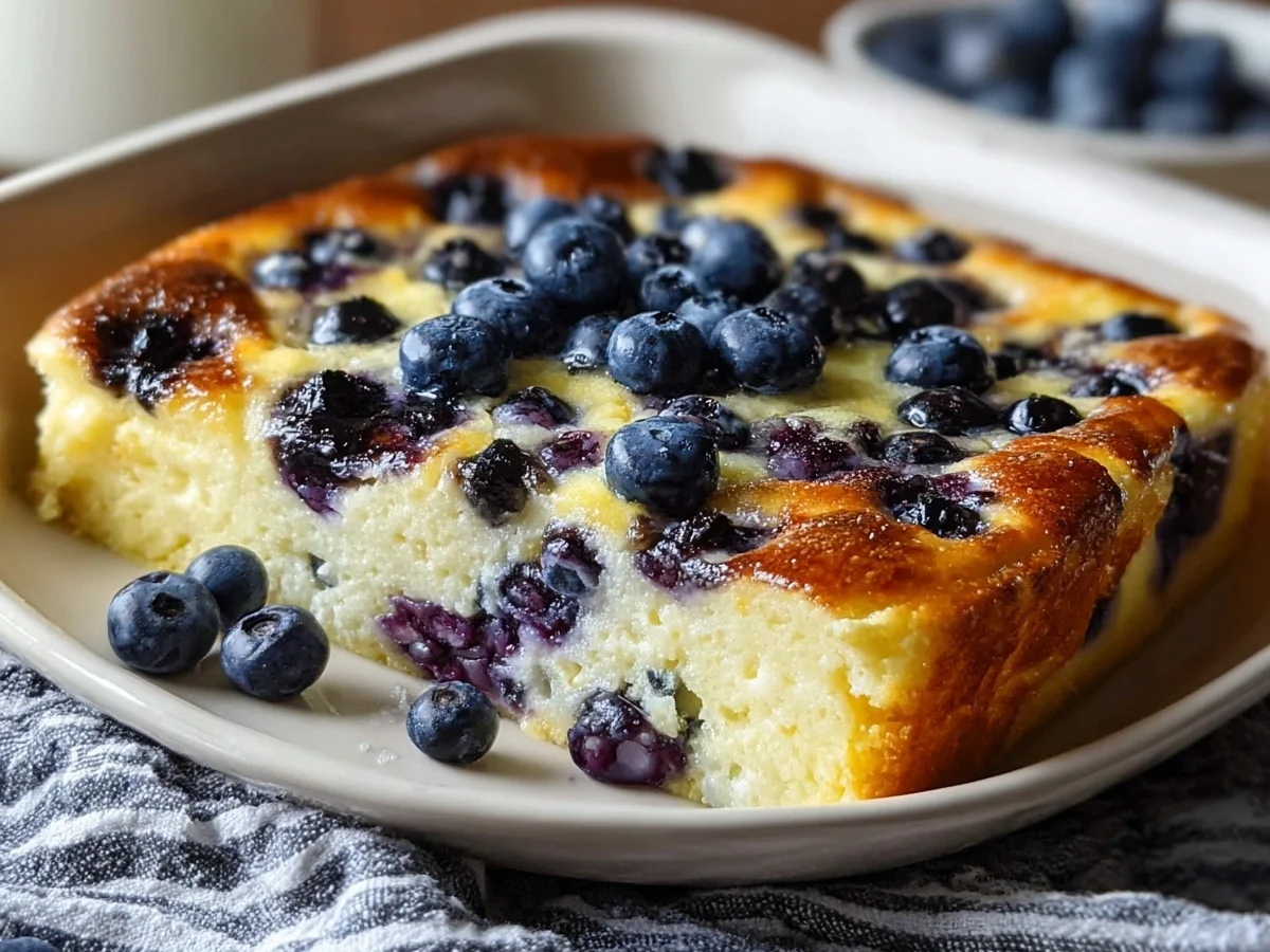 High Protein Blueberry Cottage Cheese Breakfast Bake - Image 1