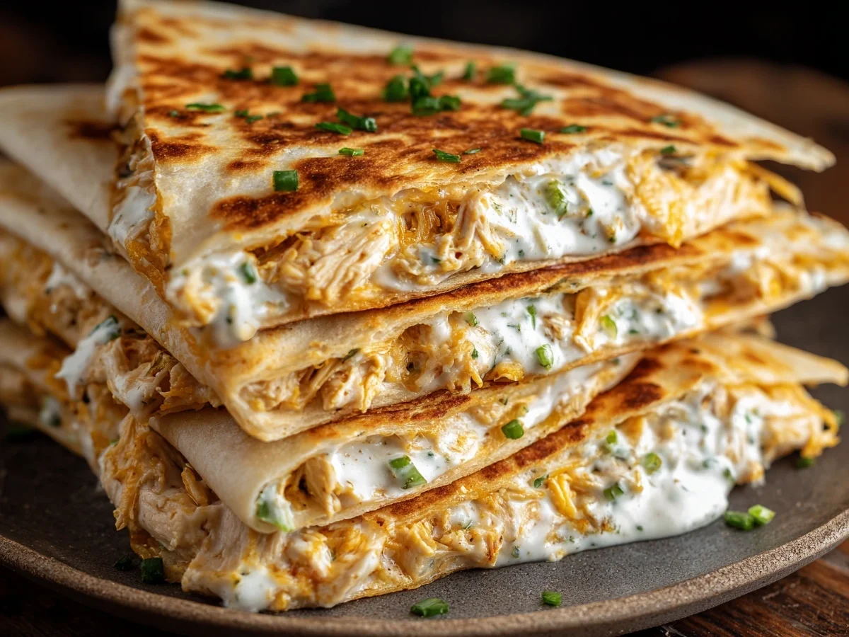 High-Protein Chicken Ranch Quesadilla: Crispy & Low-Carb - Image 2
