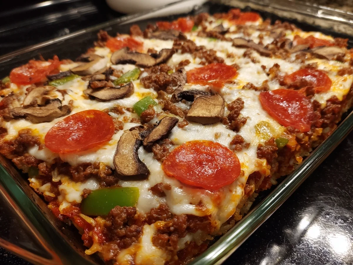 Low Carb Pizza Casserole: Quick & Easy Dinner Tonight - Image 1