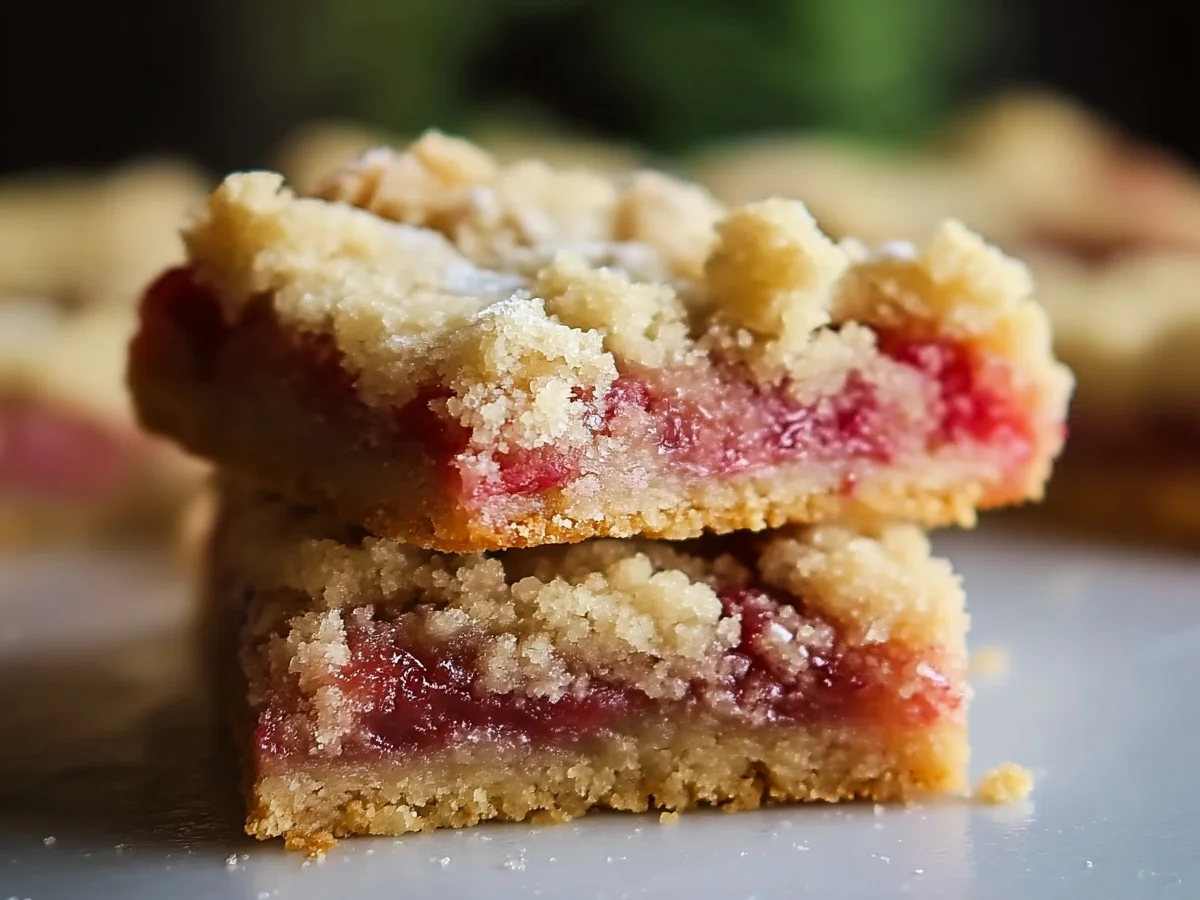 Rhubarb Shortbread Bars with Buttery Crumb - Image 2