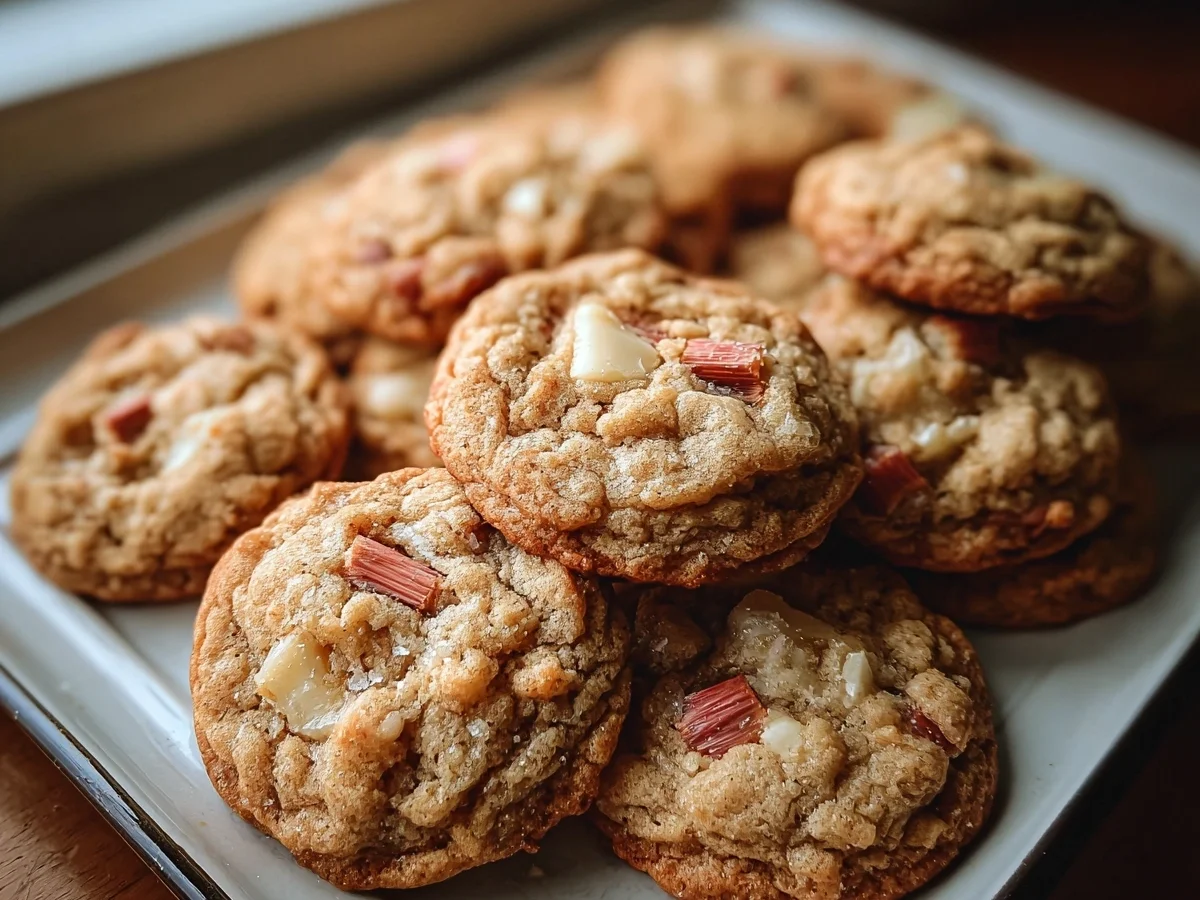 Soft Brown Sugar Rhubarb Cookies - Image 1