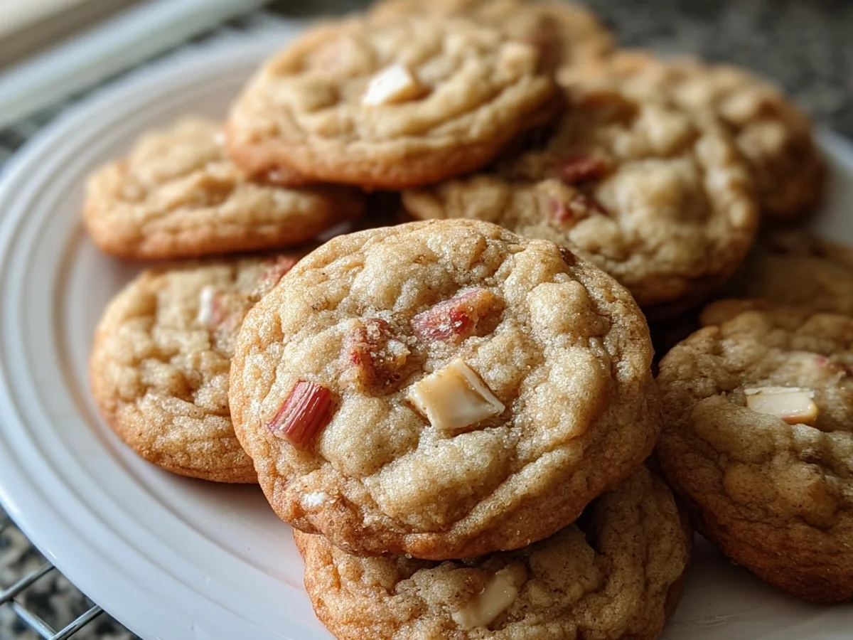 Soft Brown Sugar Rhubarb Cookies - Image 2