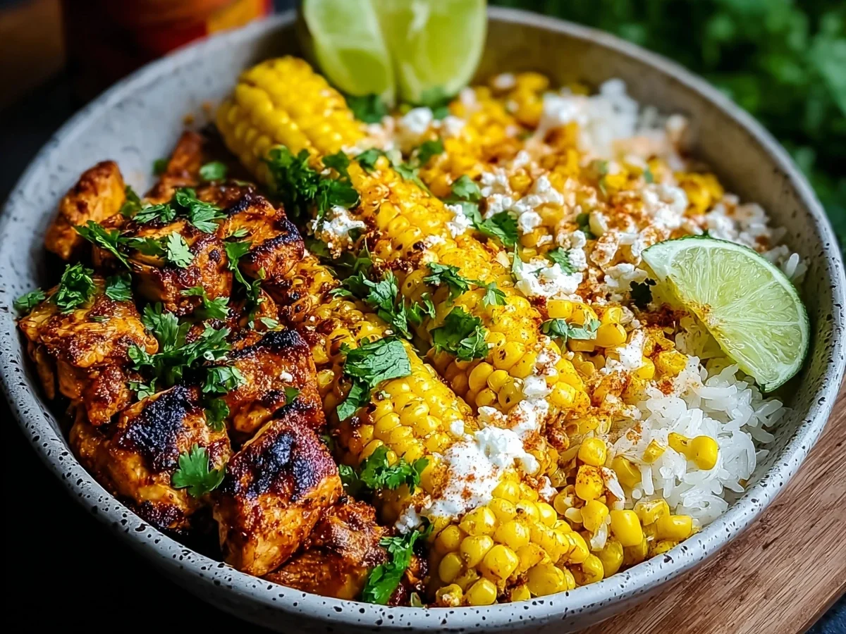 Street Corn Chicken Rice Bowl: High Protein Meal Prep - Image 2