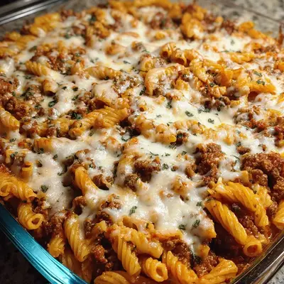 Cottage Cheese Protein Pasta Bake with Ground Beef