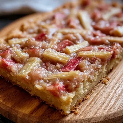 Easy Rhubarb Bars with Buttery Crust