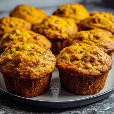 Fluffy High Protein Pumpkin Muffins with Greek Yogurt