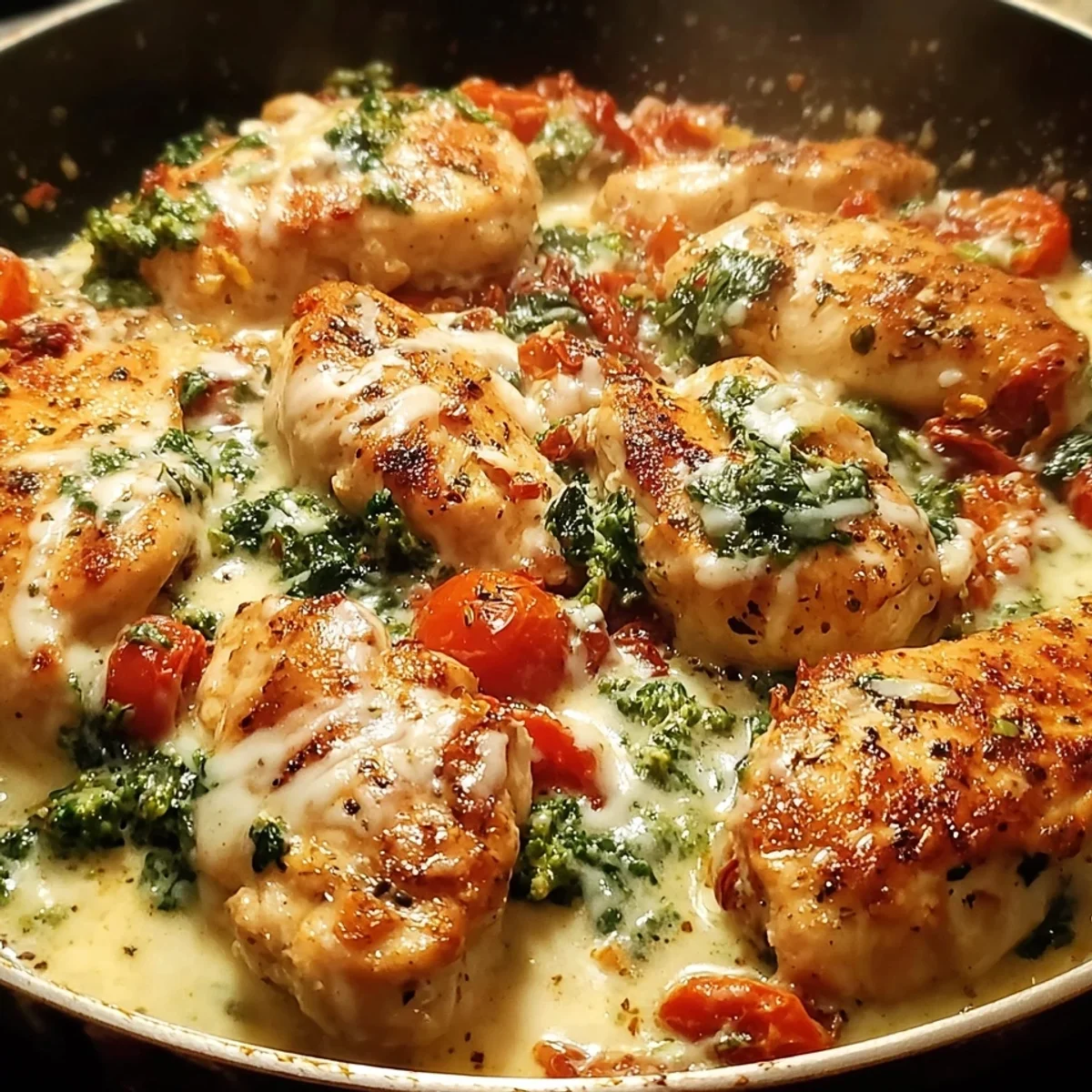Healthy Low-Carb Creamy Tuscan Chicken