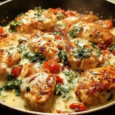 Healthy Low-Carb Creamy Tuscan Chicken