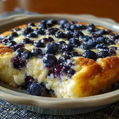 High Protein Blueberry Cottage Cheese Breakfast Bake
