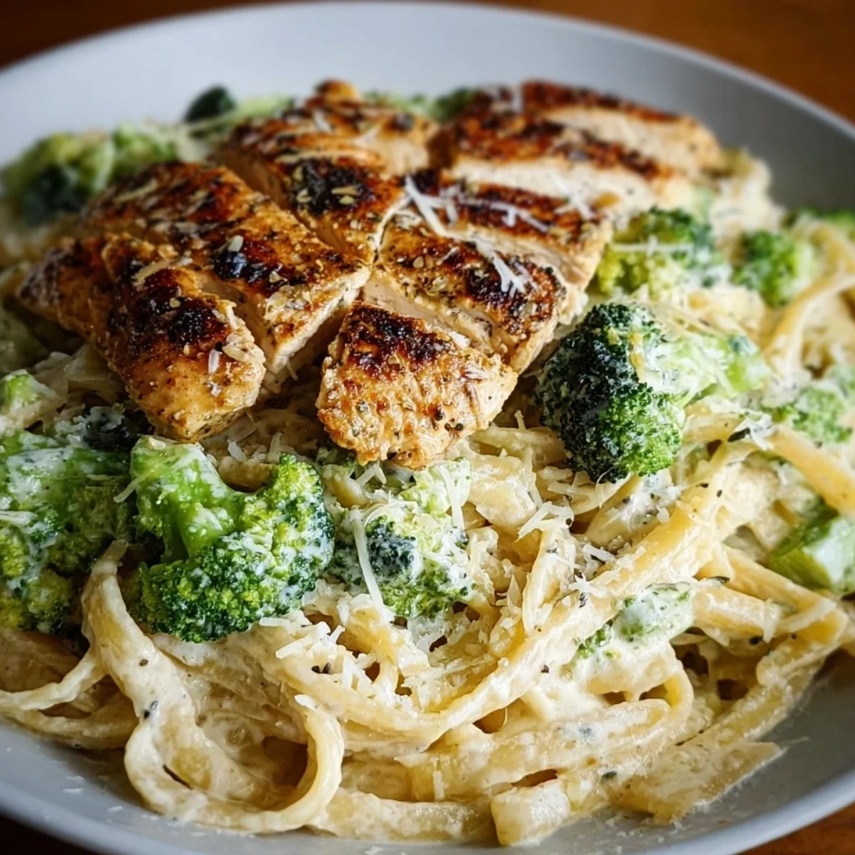 High Protein Skinny Chicken Broccoli Alfredo Recipe