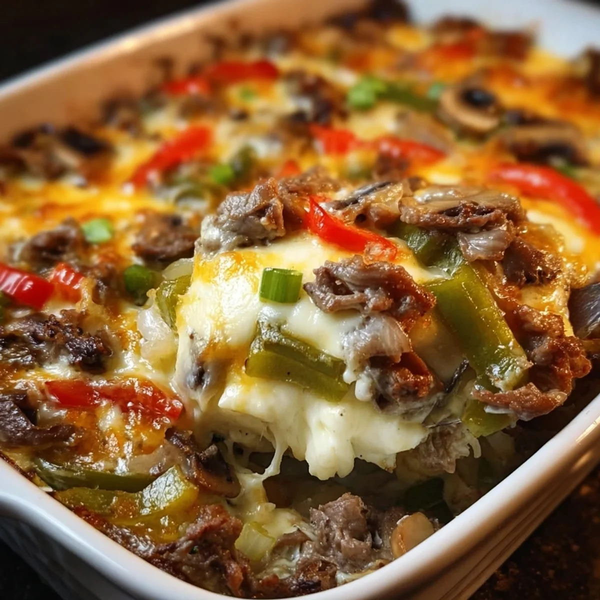 Keto Philly Cheesesteak Casserole: Low Carb Dinner