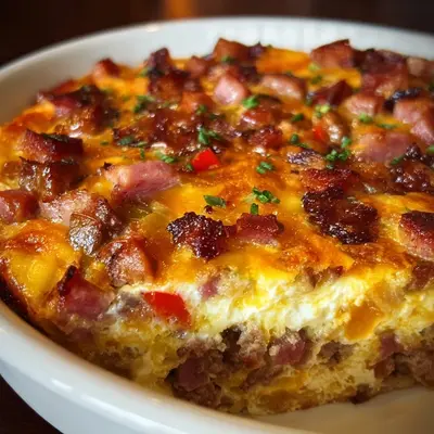 Low Carb Turkey Ham Cheeseburger Casserole Recipe