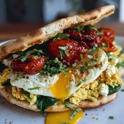 Mediterranean Breakfast Sandwich: Quick, High Protein