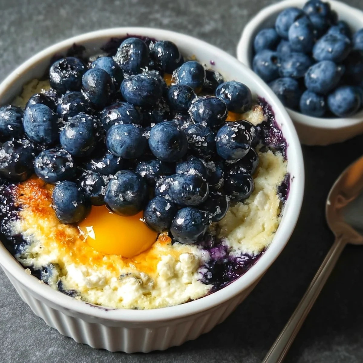 Protein Baked Blueberry Cottage Cheese Bowls