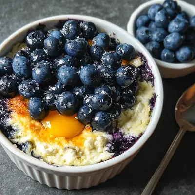 Protein Baked Blueberry Cottage Cheese Bowls