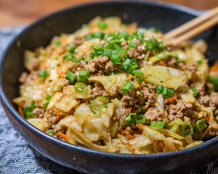 Easy Keto Egg Roll in a Bowl: Quick Asian Dinner