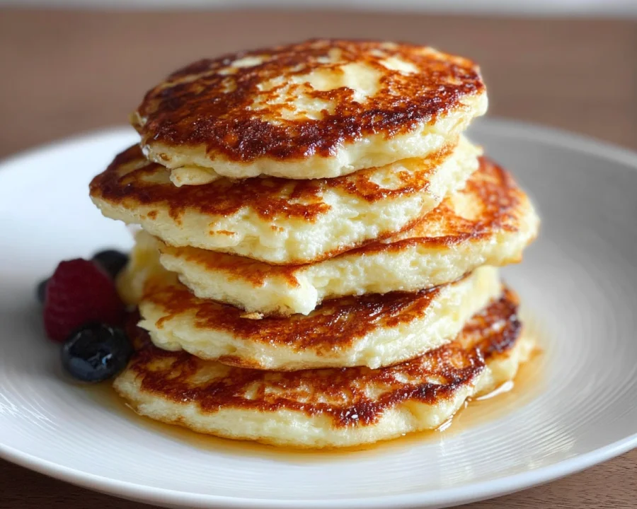 Fluffy High Protein Cottage Cheese Pancakes Recipe