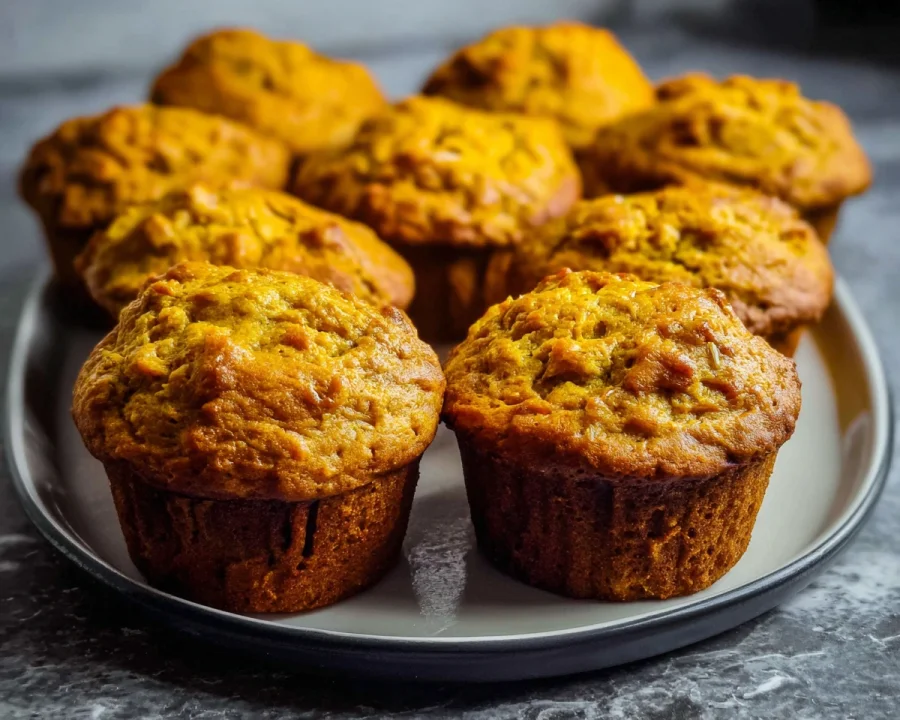 Fluffy High Protein Pumpkin Muffins with Greek Yogurt