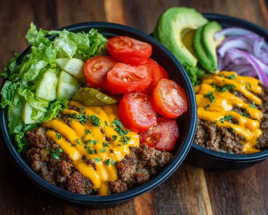 High-Protein Cheeseburger Bowls