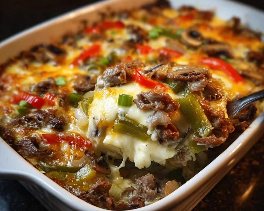 Keto Philly Cheesesteak Casserole: Low Carb Dinner