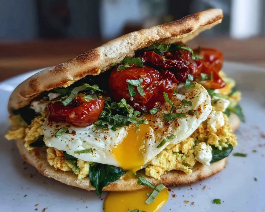 Mediterranean Breakfast Sandwich: Quick, High Protein