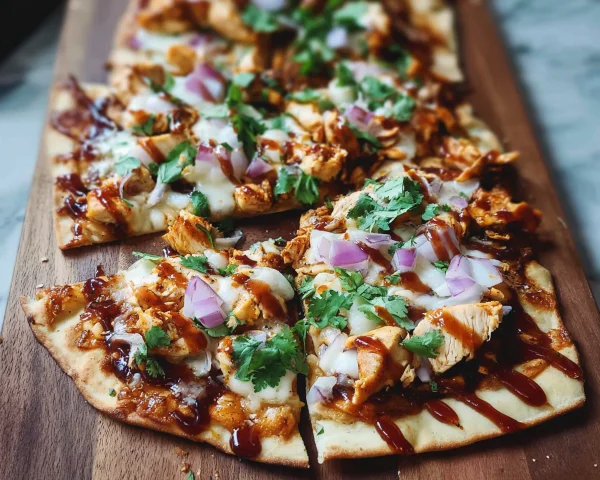 BBQ Chicken Flatbread: High Protein, Quick Dinner Recipe