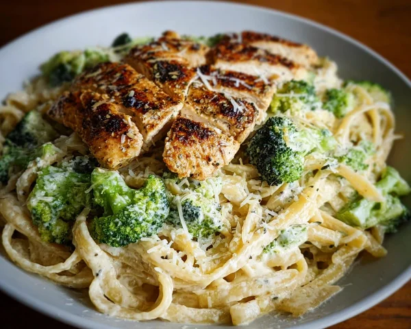 High Protein Skinny Chicken Broccoli Alfredo Recipe