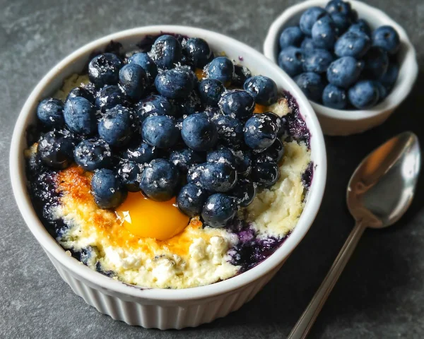 Protein Baked Blueberry Cottage Cheese Bowls
